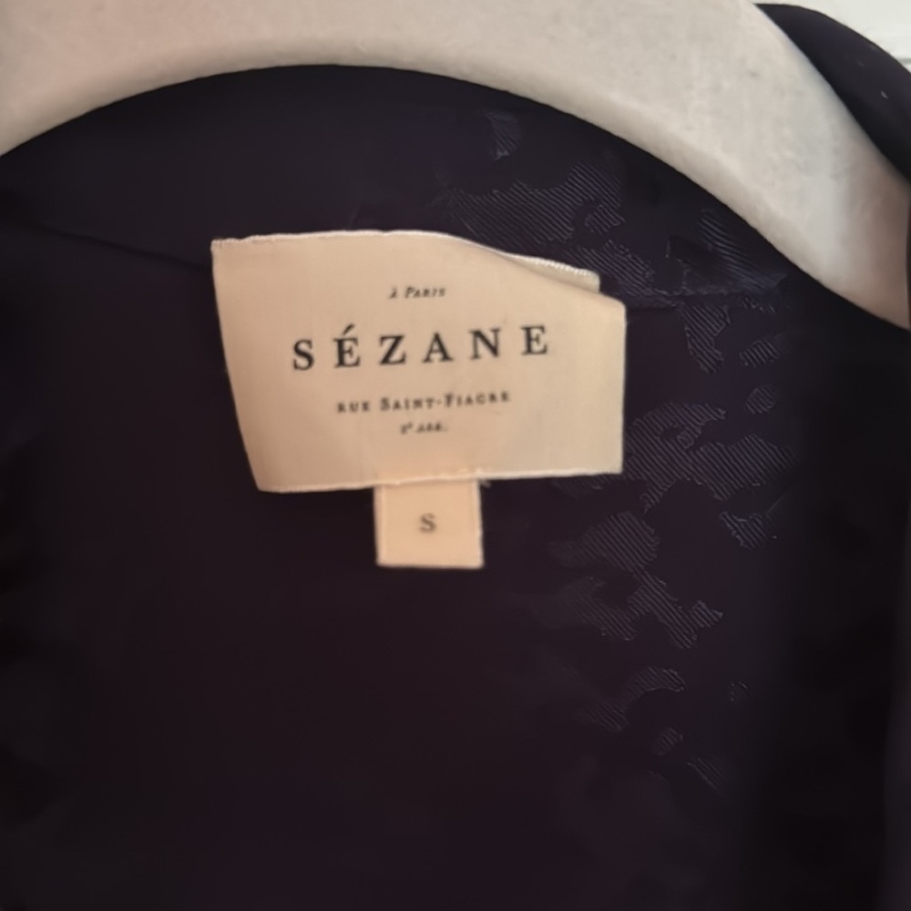 Sézane Ana Dress Navy Small EUC - Picture 3 of 4